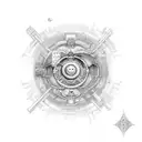 DMT Molecule with the writing MORS Janua Vitae tattoo design idea