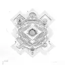 DMT Molecule with the writing MORS Janua Vitae tattoo design idea