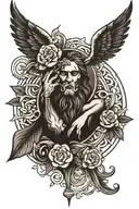 stoic virtues tattoo design idea