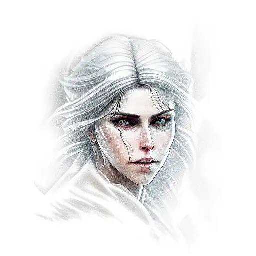 Yennefer Witcher 3 beautiful tattoo design idea