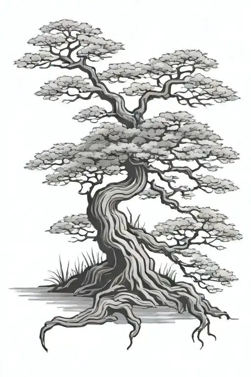 bonsai tree  tattoo design idea