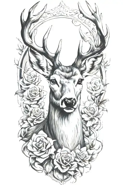 deer tattoo design idea