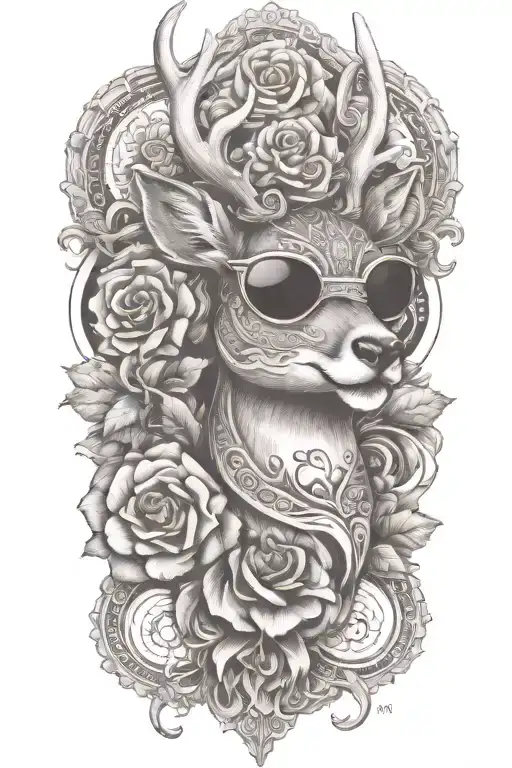deer tattoo design idea