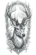 deer tattoo design idea