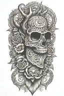 deer head tattoo design idea