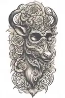 deer head tattoo design idea
