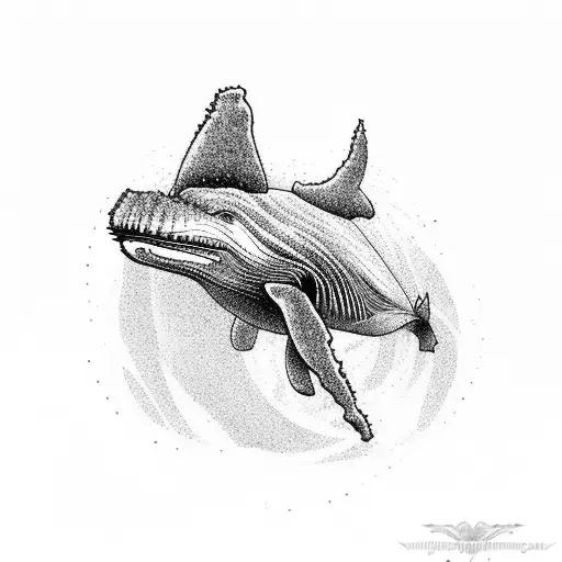 humpback whale  tattoo design idea