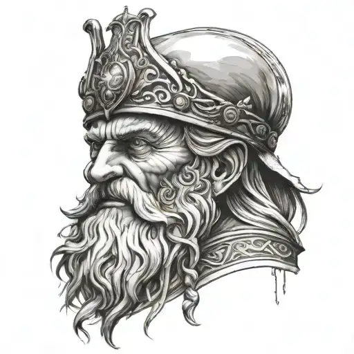 good Odin. vig visor. tattoo design idea