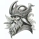 good Odin. vig visor. tattoo design idea