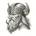 good Odin. vig visor. tattoo design idea