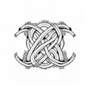 witch knots ropes tattoo design idea