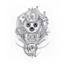 digivice wire circuitry  tattoo design idea