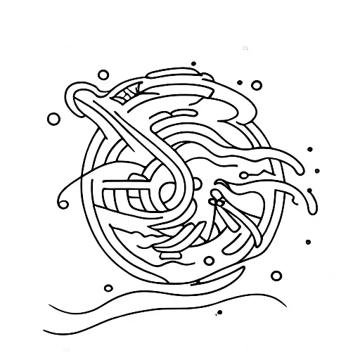 type 1 diabetes and ocean waves tattoo design idea