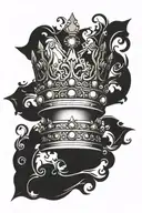 Queen crown tattoo design idea