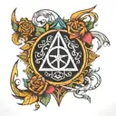 deathly hallows, vikings  tattoo design idea
