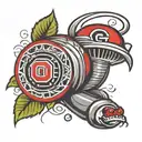 buckeyes and reds logo ohio tattoo design idea