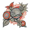 buckeyes and reds logo ohio tattoo design idea