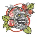 buckeyes and reds logo ohio tattoo design idea
