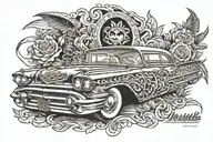 lowrider Oldsmobile 1959 tattoo design idea