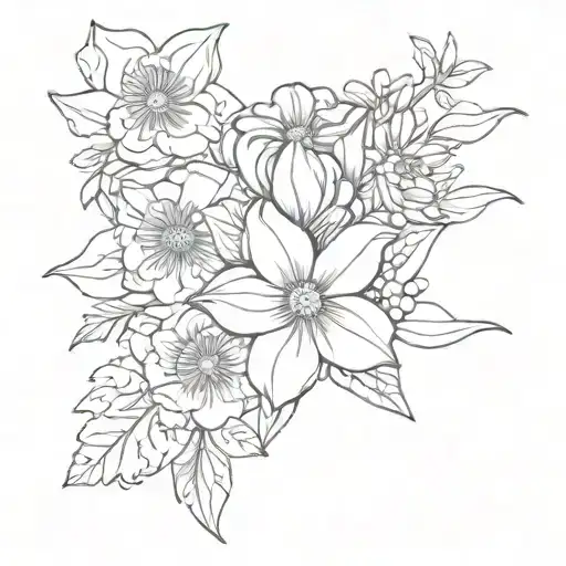 flower of barcelona logo tattoo design idea