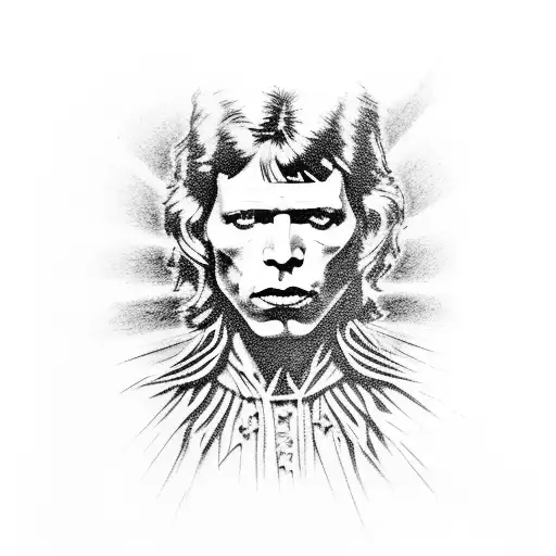 Jim morrison, lou Reed, David Bowie totem pole tattoo design idea