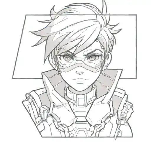 tracer from overwatch tattoo design idea