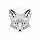 animal fox in the desert tattoo design idea