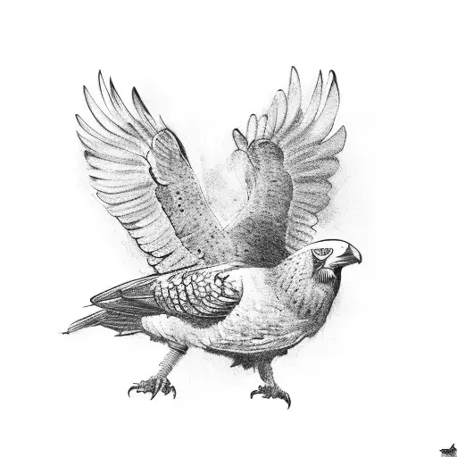 A healthcare symbol merged with the symbol of Odin's ravens, Huginn and Muninn tattoo design idea