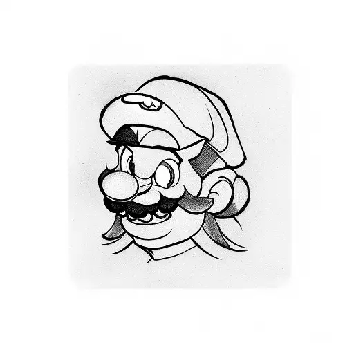 ladrillo juego mario bros tattoo design idea