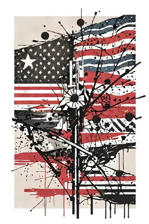 lesbian flag incorporated tattoo design idea