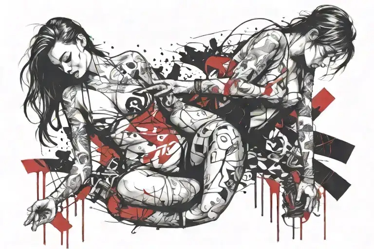 Lesbian Make Love tattoo design idea