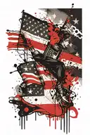 lesbian flag tattoo design idea