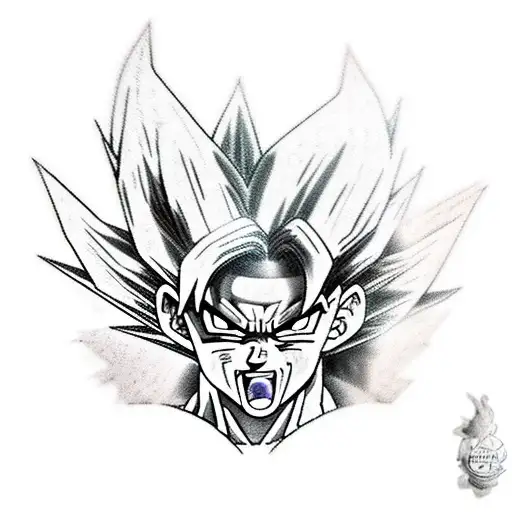 goku ultra instinct tattoo design idea