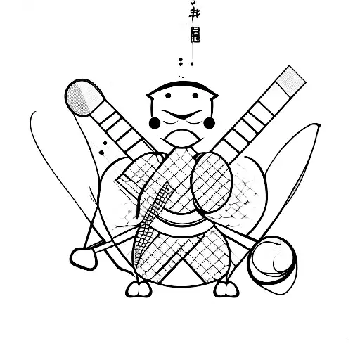 badminton tattoo design idea
