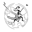 badminton tattoo design idea