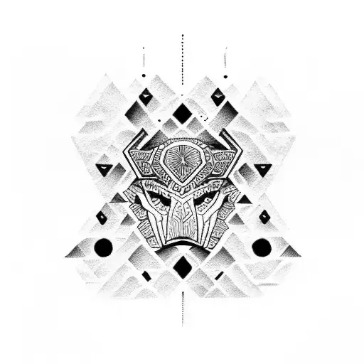 Aztec tribal tattoo design idea