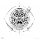 Aztec tribal tattoo design idea
