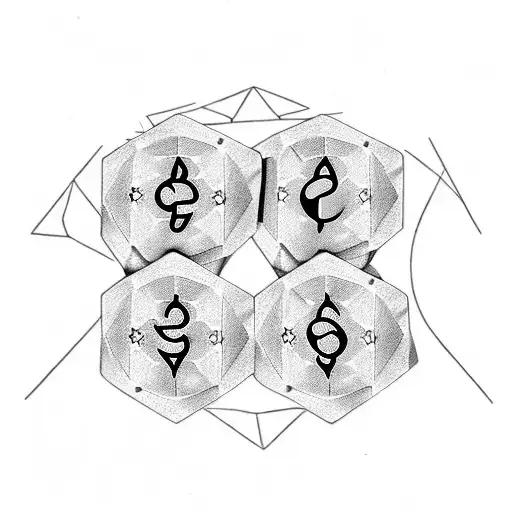 dices with roulette and money tattoo design idea