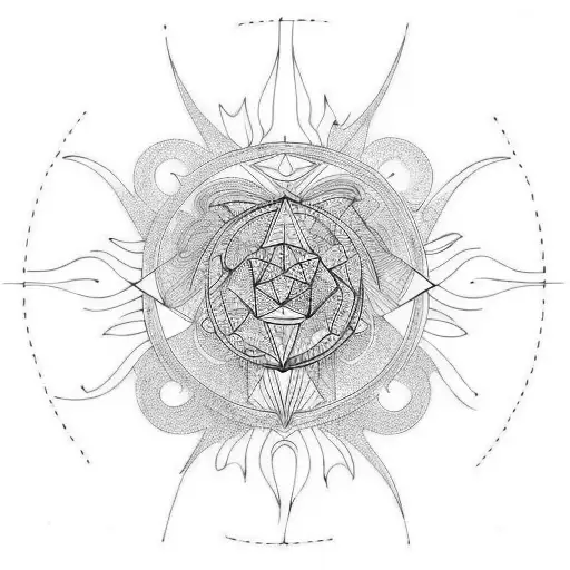 dmt geometry  tattoo design idea