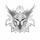 Lightning between clouds tattoo design idea