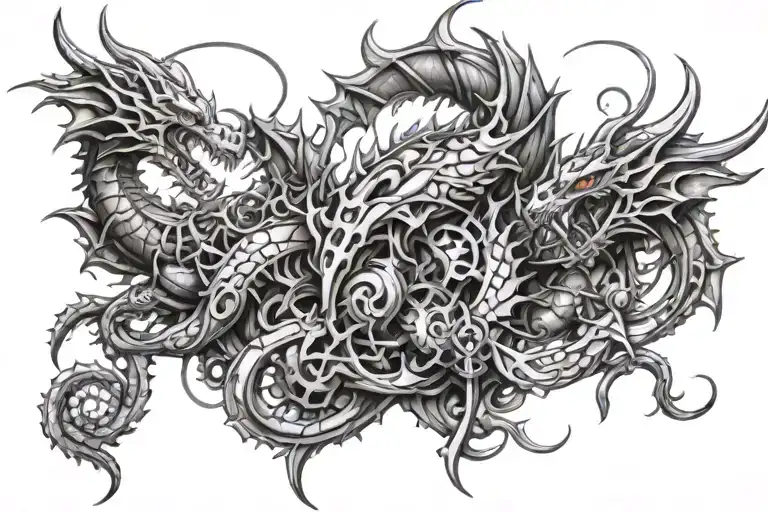 Filler dragon design tattoo design idea