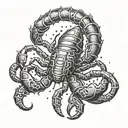 Design a tattoo showcasing a scorpion with elements from a favorite video game integrated into the design tattoo design idea