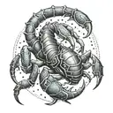 Design a tattoo showcasing a scorpion with elements from a favorite video game integrated into the design tattoo design idea