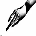 dark, thin, line work pattern for arm tattoo design idea