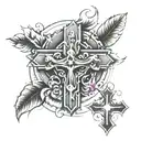 cross and epilepsy related tattoo tattoo design idea