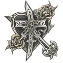 cross and epilepsy related tattoo tattoo design idea