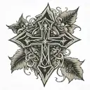 cross and epilepsy related tattoo tattoo design idea