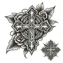 cross and epilepsy related tattoo tattoo design idea
