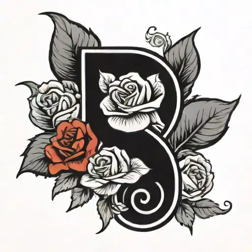 semi-colon with roses tattoo design idea