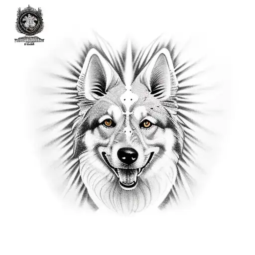 perro pastor aleman  tattoo design idea
